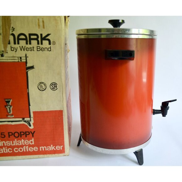Vintage Westmark West Bend Coffee Percolator Poppy Red 11835 TESTED & WORKS! - Picture 8 of 10